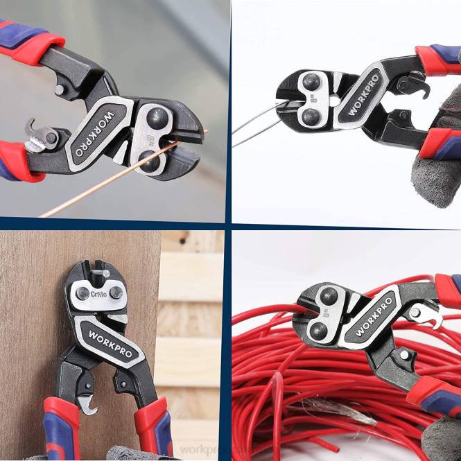 Mini-Bolzenschneider mit Sicherheitsverriegelung und effizienterer Hebelwirkung WORKPRO V02J154 morden Werkzeug