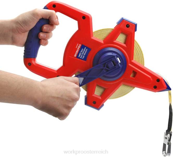 Maßband mit offener Rolle und doppelter Nylon-beschichteter Glasfaserklinge, 100 Fuß WORKPRO V02J109 neu Werkzeug