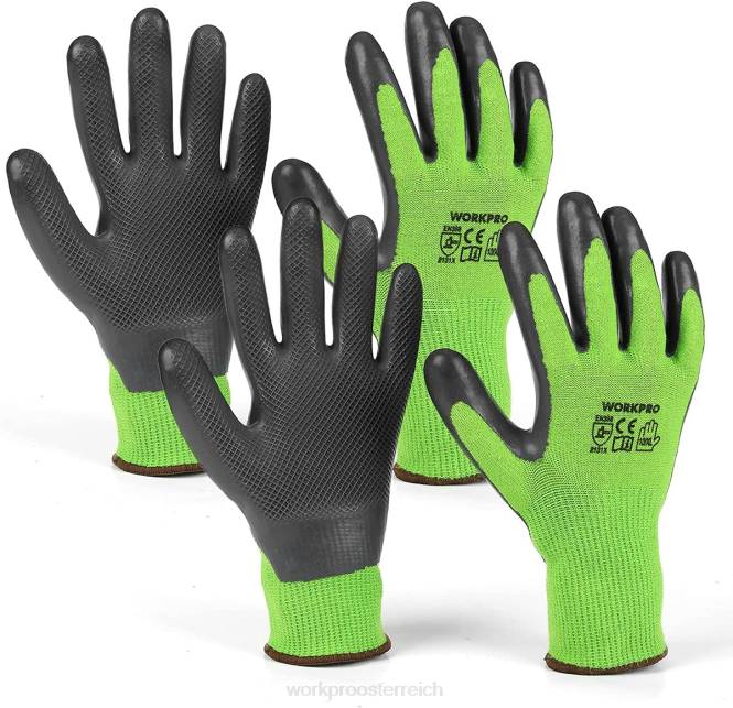 2 Paar Gartenarbeitshandschuhe mit Öko-Latex-Handfläche und Touchscreen zum Jäten, Graben, Harken und Beschneiden WORKPRO V02J273 neu Werkzeug