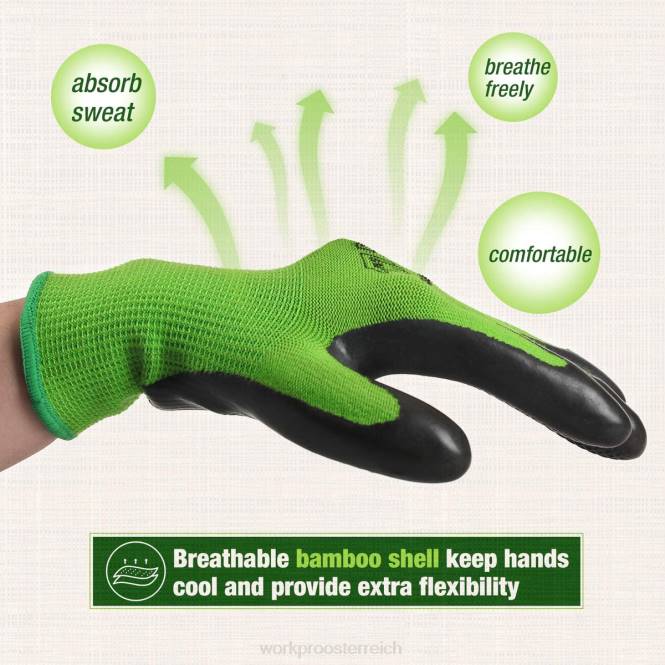 2 Paar Gartenarbeitshandschuhe mit Öko-Latex-Handfläche und Touchscreen zum Jäten, Graben, Harken und Beschneiden WORKPRO V02J273 neu Werkzeug