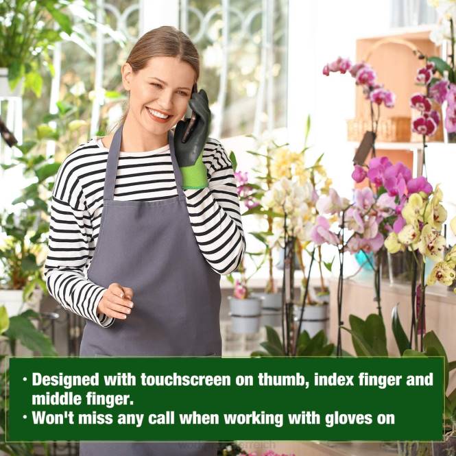 2 Paar Gartenarbeitshandschuhe mit Öko-Latex-Handfläche und Touchscreen zum Jäten, Graben, Harken und Beschneiden WORKPRO V02J273 neu Werkzeug