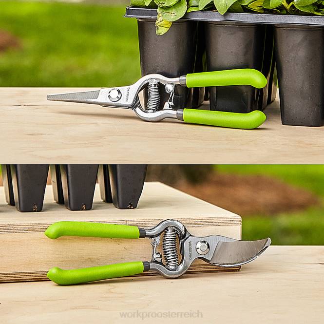 2-teiliges Gartenscheren-Set mit gerader Stahlklinge WORKPRO V02J271 hilfreich Werkzeug