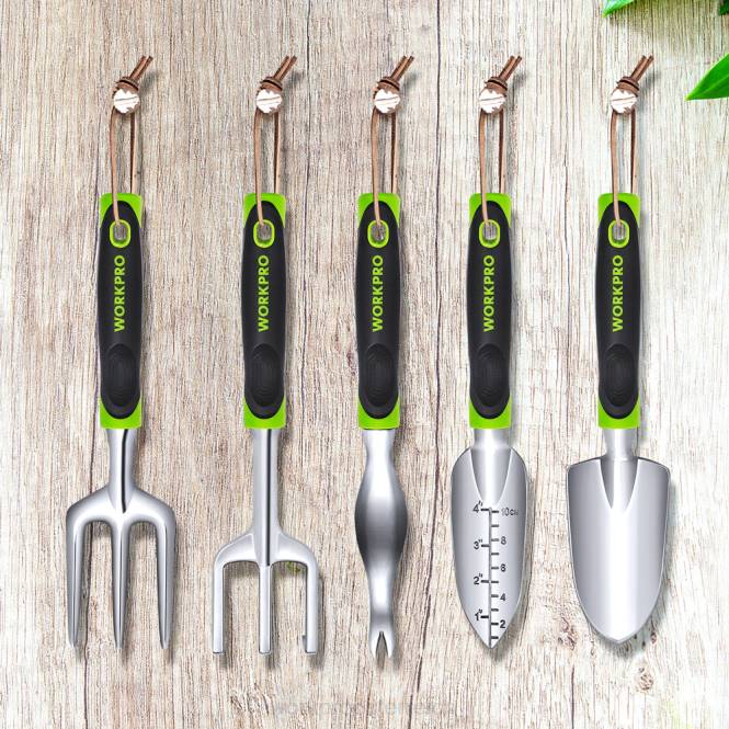 5-teiliges Gartenwerkzeugset für den Außenbereich, Geschenke für die Gartenarbeit WORKPRO V02J276 morden Werkzeug
