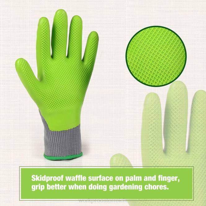 6 Paar Gartenarbeitshandschuhe mit Öko-Latex-Handfläche WORKPRO V02J275 hilfreich Werkzeug