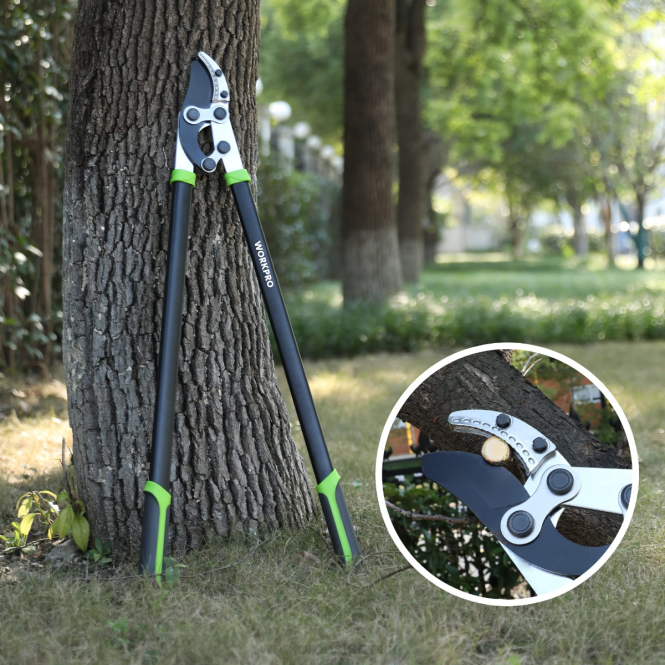 Amboss-Astschere, 32-Zoll-Astschneider mit zusammengesetzter Wirkung, robuster Baumschneider für den Garten WORKPRO V02J282 morden Werkzeug