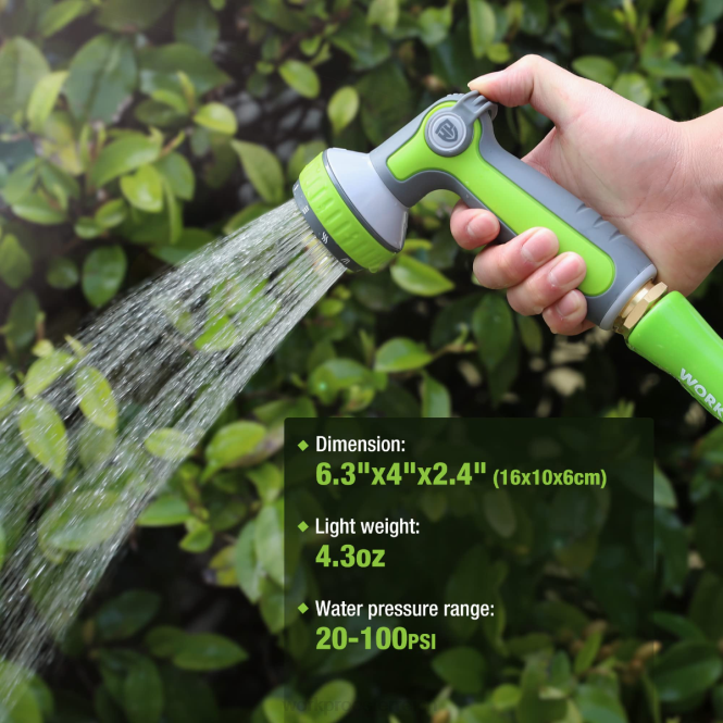 Gartenschlauchdüsensprüher mit 10 Sprühmustern WORKPRO V02J278 hilfreich Werkzeug