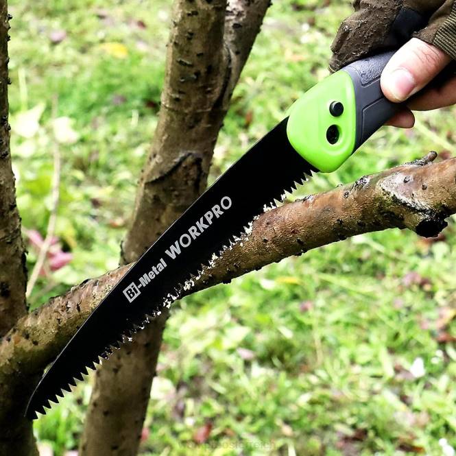 Klappsäge, kompakte Hand-Astsäge mit 7-Zoll-Sägeblatt-Druckknopfverriegelung WORKPRO V02J270 hilfreich Werkzeug