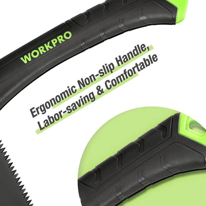 Klappsäge, kompakte Hand-Astsäge mit 7-Zoll-Sägeblatt-Druckknopfverriegelung WORKPRO V02J270 hilfreich Werkzeug