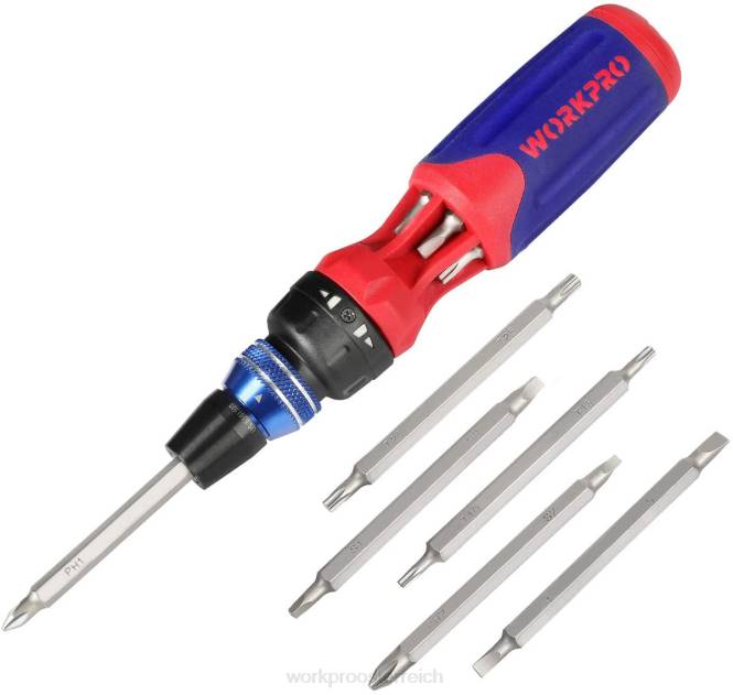 12-in-1-Ratschen-Multibit-Schraubendreher mit Schnelllademechanismus WORKPRO V02J101 morden Werkzeug