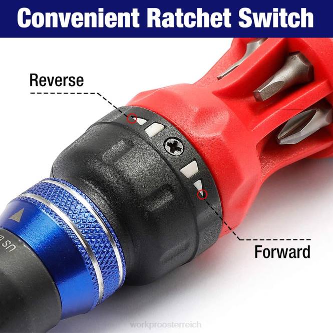 12-in-1-Ratschen-Multibit-Schraubendreher mit Schnelllademechanismus WORKPRO V02J101 morden Werkzeug