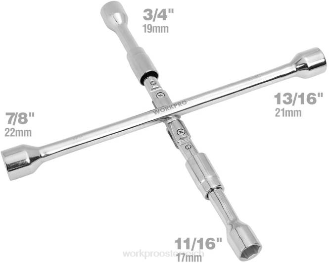 14-Zoll-Universal-4-Wege-Kreuzschlüssel mit Klapplasche WORKPRO V02J90 hilfreich Werkzeug