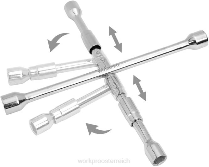 14-Zoll-Universal-4-Wege-Kreuzschlüssel mit Klapplasche WORKPRO V02J90 hilfreich Werkzeug