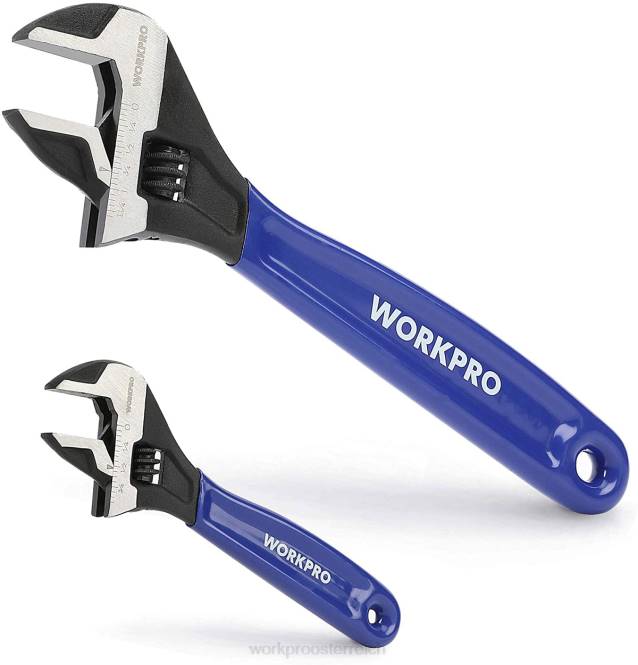 2-teiliges verstellbares Schraubenschlüssel-Set für Zuhause, Garage, Werkstatt und Heimwerker WORKPRO V02J87 hilfreich Werkzeug