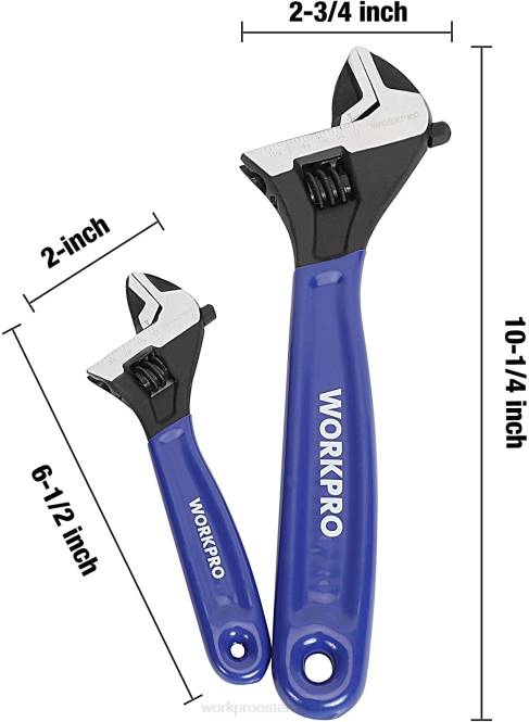 2-teiliges verstellbares Schraubenschlüssel-Set für Zuhause, Garage, Werkstatt und Heimwerker WORKPRO V02J87 hilfreich Werkzeug