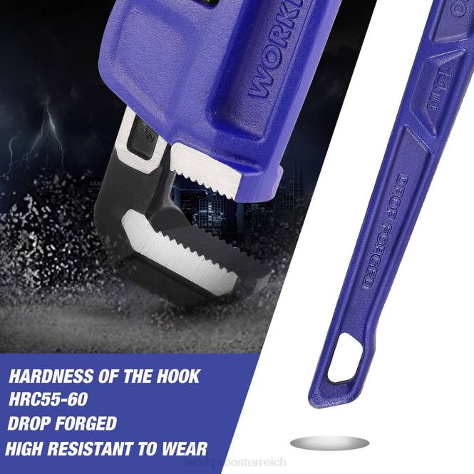 Gerader, robuster 14-Zoll-Sanitärschlüssel WORKPRO V02J89 nützlich Werkzeug