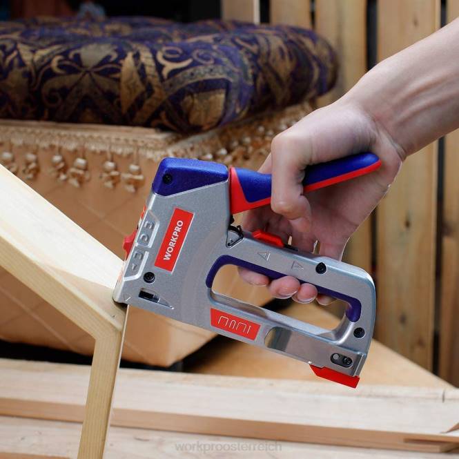Robustes 4-in-1-Tackerset, manuelles Nagelgerät mit 3.000 Heftklammern und 1.000 Nägeln WORKPRO V02J57 hilfreich Werkzeug