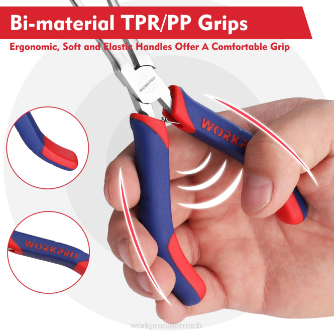 2-teiliges Mini-Spitzzangen-Set, Spitzzange, Spitzzange WORKPRO V02J73 morden Werkzeug