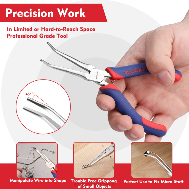2-teiliges Mini-Spitzzangen-Set, Spitzzange, Spitzzange WORKPRO V02J73 morden Werkzeug