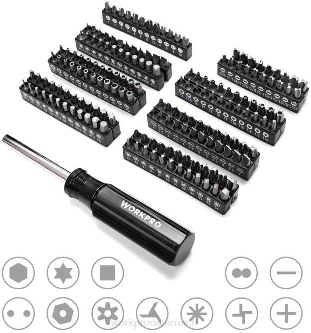 450-teiliges universelles professionelles Mechaniker-Werkzeugset mit robustem Koffer WORKPRO V02J306 nützlich Werkzeug