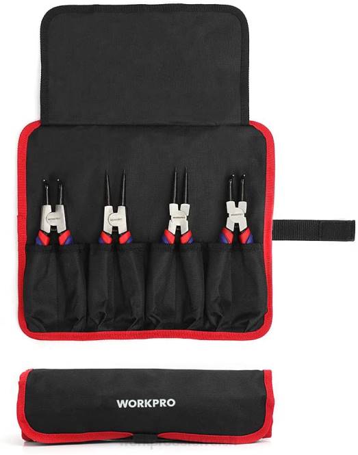 4-teiliges Sprengringzangen-Set mit Aufbewahrungstasche WORKPRO V02J67 nützlich Werkzeug