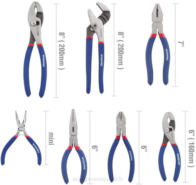 7-teiliges Multifunktionszangen-Set für den Heimwerker- und Heimgebrauch WORKPRO V02J63 neu Werkzeug