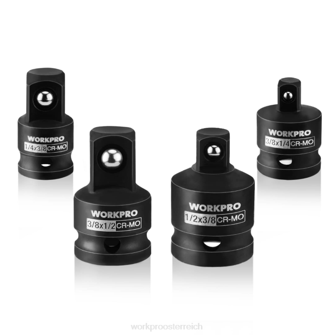 4-teiliger Schlagschrauber-Steckschlüssel-Adapter und Reduziersatz, Schraubenschlüssel-Umrüstsatz WORKPRO V02J94 hilfreich Werkzeug