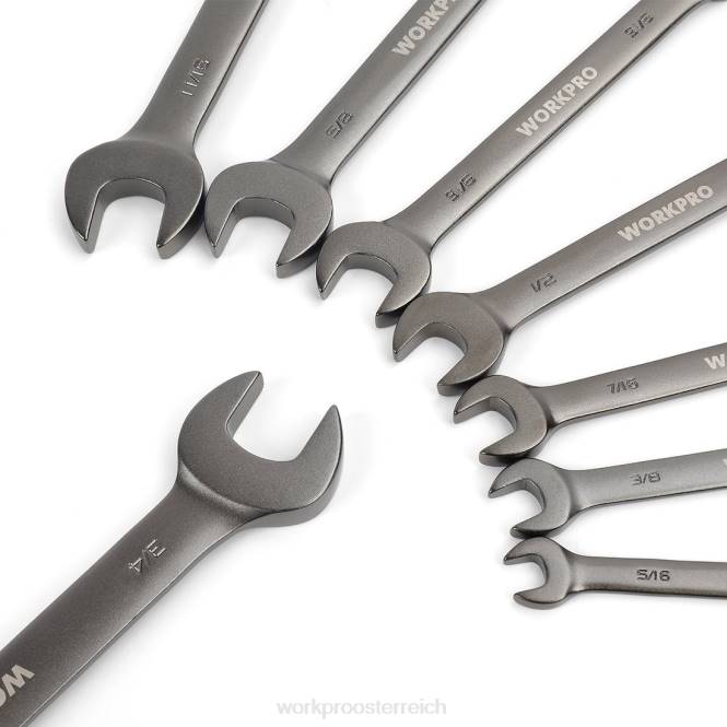 8-teiliger Ratschen-Maulschlüsselsatz mit flexiblem Kopf und Organizer-Tasche WORKPRO V02J86 nützlich Werkzeug