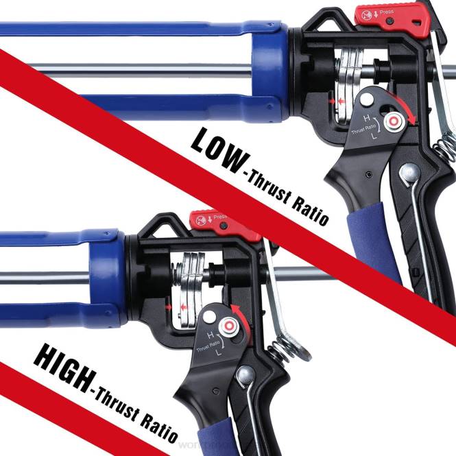 Kartuschenpistole mit einstellbarem Schubverhältnis für Standard-Kartuschenrohre WORKPRO V02J135 hilfreich Werkzeug