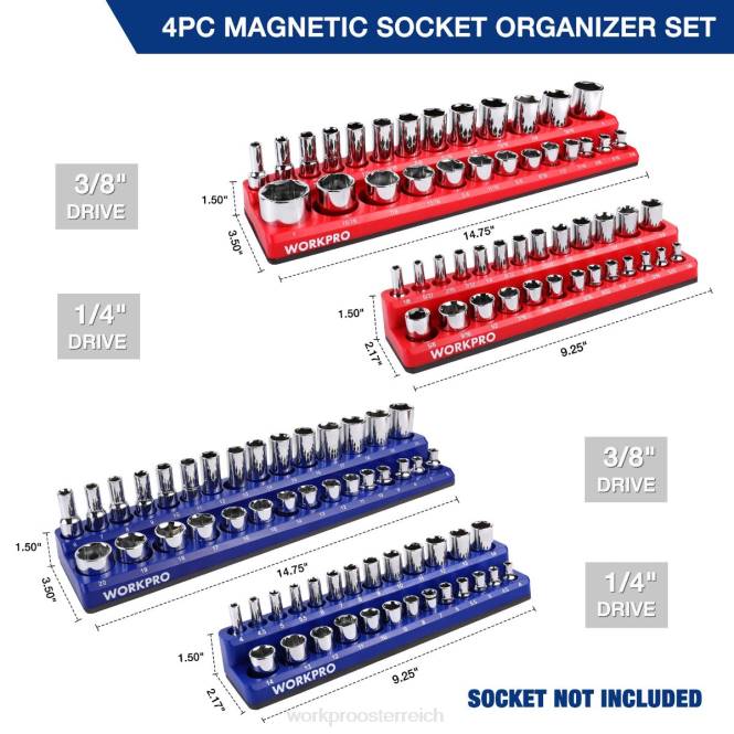 Magnetischer Behälter-Organizer, 4er-Set WORKPRO V02J134 morden Werkzeug