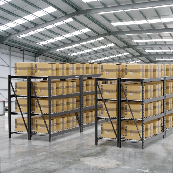 4-stufiges Garagenregal aus Metall, 7200 Pfund Tragkraft, robuste, industrietaugliche, verstellbare Regale WORKPRO V02J10 hilfreich Lagerung