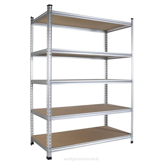 5-stufiges Lagerregal, verstellbares Lagerregal, robustes Regal aus Aluminiumlegierung WORKPRO V02J9 hilfreich Lagerung