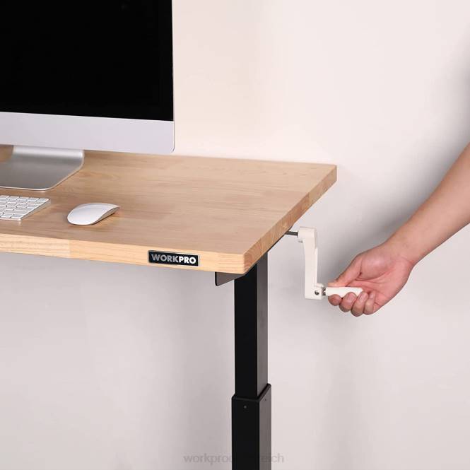 Höhenverstellbarer Arbeitstisch mit Kurbel, mit Rollen und Nivellierfüßen, 500 lbs Tragkraft WORKPRO V02J3 nützlich Lagerung