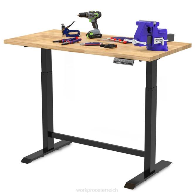 elektrisch höhenverstellbare Werkbank mit Holzplatte und Doppelmotor WORKPRO V02J5 morden Lagerung