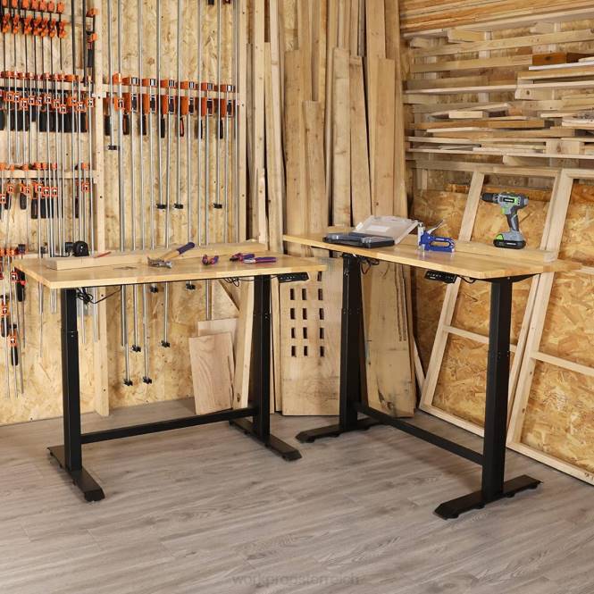 elektrisch höhenverstellbare Werkbank mit Holzplatte und Doppelmotor WORKPRO V02J5 morden Lagerung