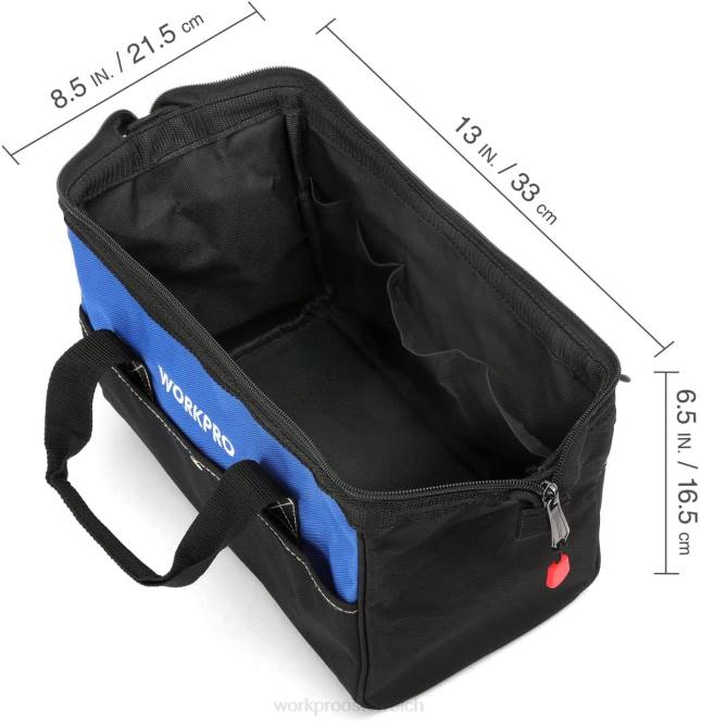 13-Zoll-Werkzeugtasche mit breiter Öffnung WORKPRO V02J28 nützlich Lagerung