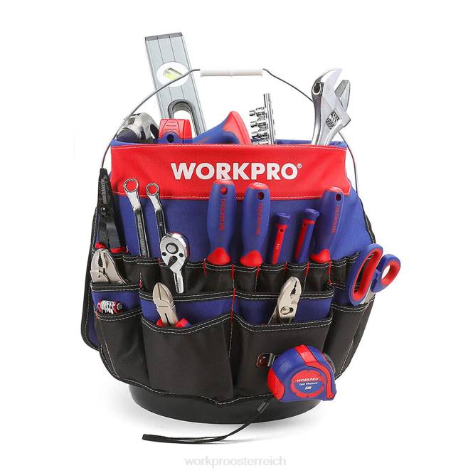Eimer-Werkzeug-Organizer mit 51 Taschen (Werkzeuge ausgenommen) WORKPRO V02J20 hilfreich Lagerung