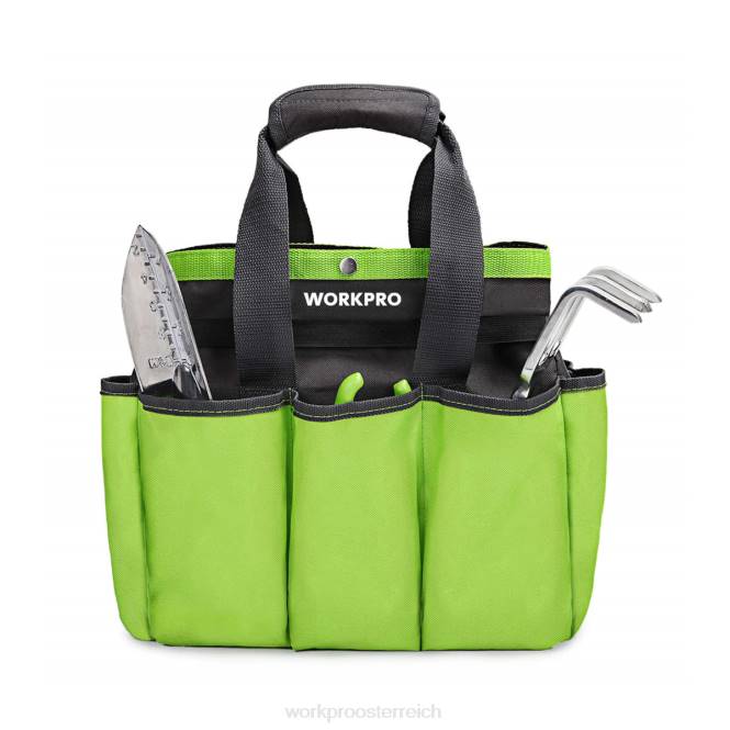 Garten-Werkzeugtasche, Garten-Aufbewahrungstasche mit 8 Taschen, Heim-Organizer für die Gartenarbeit im Innen- und Außenbereich WORKPRO V02J256 rosa/grün Lagerung