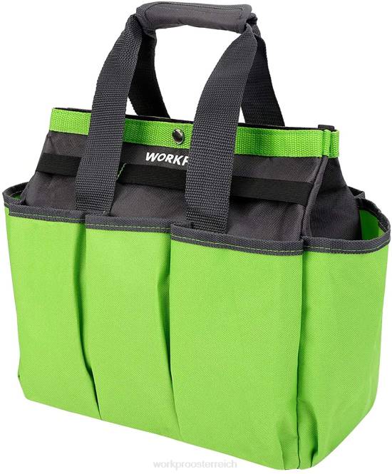 Garten-Werkzeugtasche, Garten-Aufbewahrungstasche mit 8 Taschen, Heim-Organizer für die Gartenarbeit im Innen- und Außenbereich WORKPRO V02J256 rosa/grün Lagerung