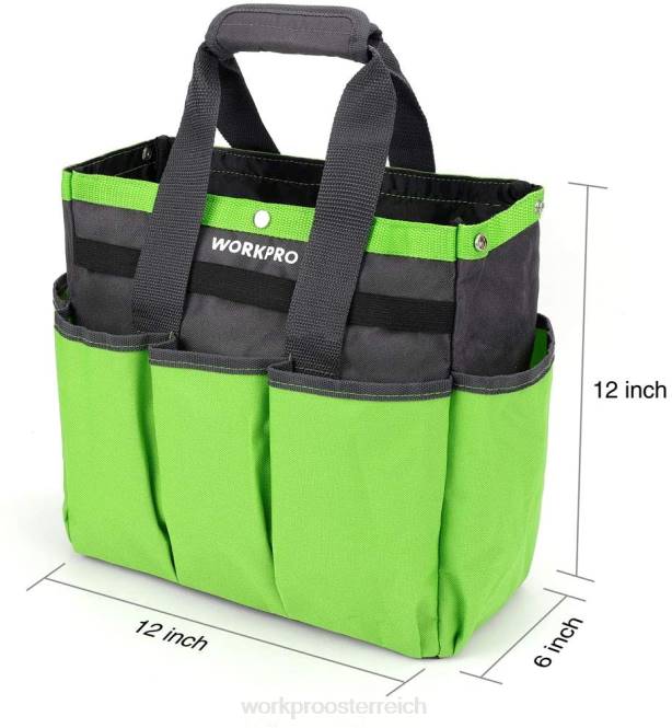 Garten-Werkzeugtasche, Garten-Aufbewahrungstasche mit 8 Taschen, Heim-Organizer für die Gartenarbeit im Innen- und Außenbereich WORKPRO V02J256 rosa/grün Lagerung