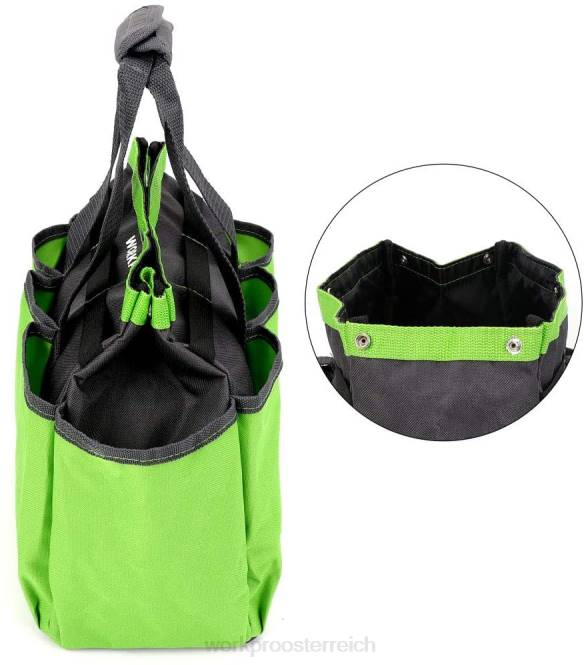 Garten-Werkzeugtasche, Garten-Aufbewahrungstasche mit 8 Taschen, Heim-Organizer für die Gartenarbeit im Innen- und Außenbereich WORKPRO V02J256 rosa/grün Lagerung