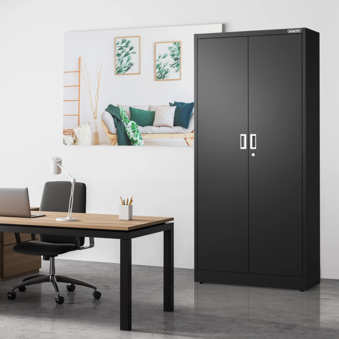 Lagerschrank, Garagenschränke aus Metall mit Türen und Regalen WORKPRO V02J22 morden Lagerung