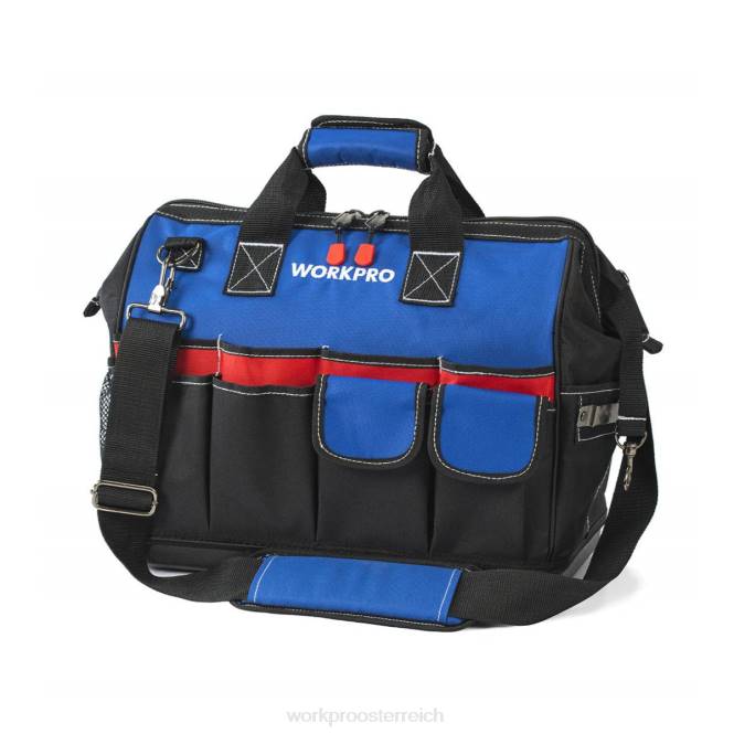 Werkzeugtasche, oben geschlossen, breites Staufach mit wasserdichtem Boden und verstellbaren Schultergurten WORKPRO V02J30 morden Lagerung
